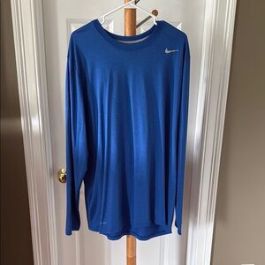 Nike Royal Blue Dri-FIT Long Sleeve Top